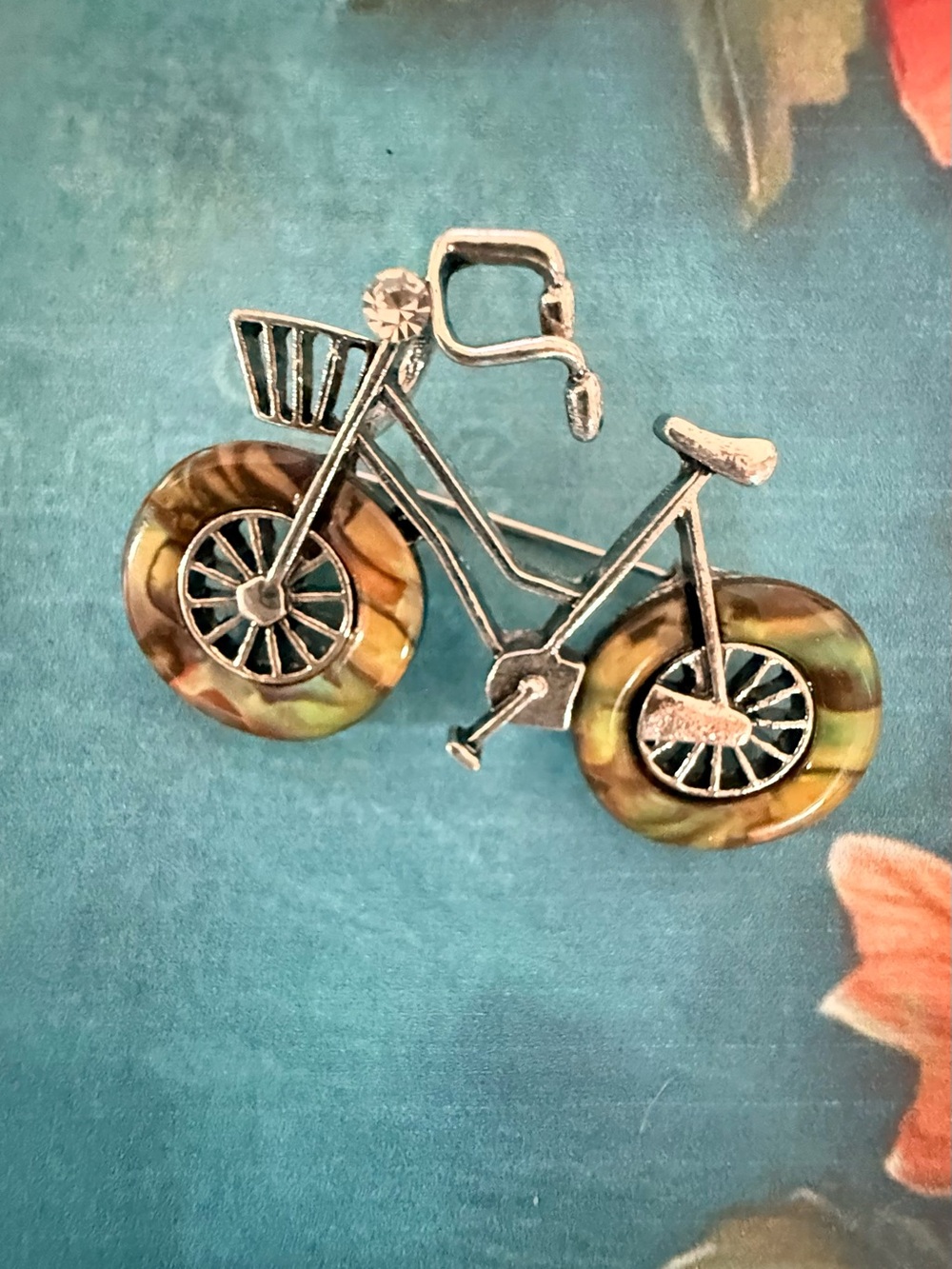 Silver Bike Brooch.